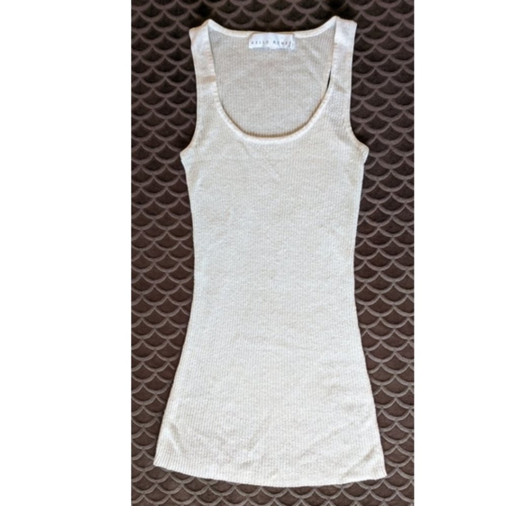 Gold metallic tank top by Kelly Renee ~EUC~